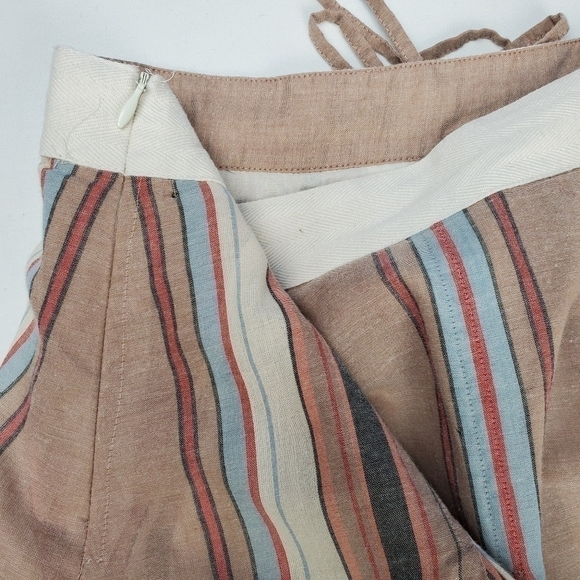 Banana Republic Cream Tan Orange Stripe Skirt 2 - Picture 13 of 14